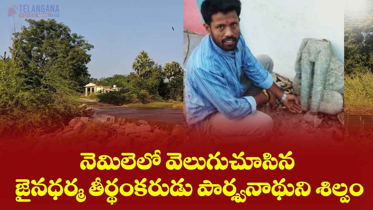 నెమిలెలో వెలుగుచూసిన జైనధర్మ తీర్థంకరుడు పార్శ్వనాథుని శిల్పం (Sculpture of Jain dharma Tirthankar Parswanath)